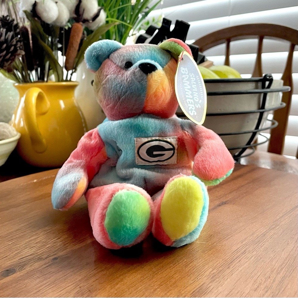Brett FAVRE #4 ~ Green Bay Packers Salvino's Bammers Beanie Plush- Tie-Dye - NFL